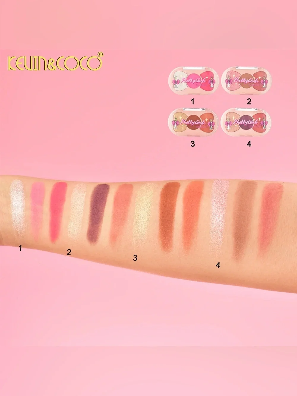 Bella Vita Pretty Girl 3-Color Eyeshadow Trio - Pink & Peach Shades
